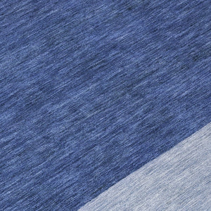 HomeRoots 5' Washable Indoor/Outdoor Area Rug with Navy, Sky Blue, Charcoal Abstract Design for Modern Spaces 8' Round 615280