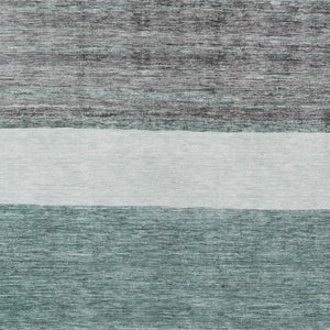 HomeRoots 5' Stylish Teal Blue and Gray Abstract Area Rug - Washable, Durable, Indoor/Outdoor Versatile Design 5' X 8' 615297