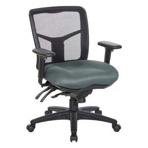 OSP Home Furnishings Progrid® Ergonomic Mid Back Mesh Office Chair with Lumbar Support and Pneumatic Height Adjust 92893-2M