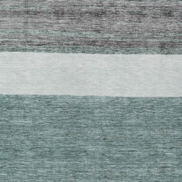 HomeRoots 5' Stylish Teal Blue and Gray Abstract Area Rug - Washable, Durable, Indoor/Outdoor Versatile Design 10' X 14' 615301