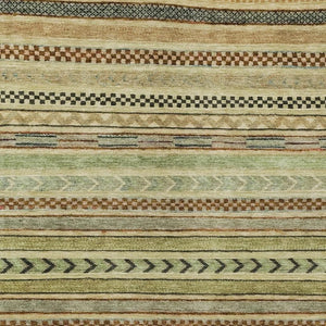 HomeRoots 8' X 10' Beige And Taupe Striped Area Rug - Washable, Durable, Indoor-Outdoor Design for Versatile Style 615323