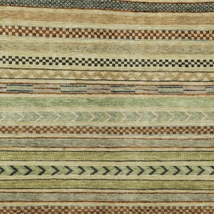HomeRoots 8' X 10' Beige And Taupe Striped Area Rug - Washable, Durable, Indoor-Outdoor Design for Versatile Style 615323