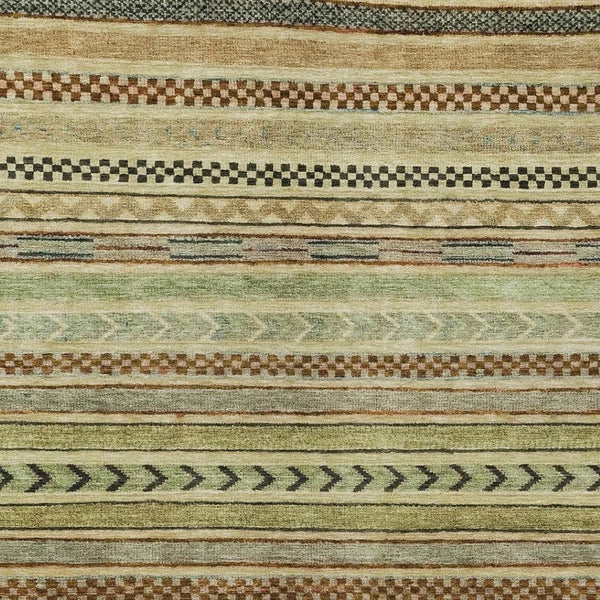 HomeRoots 8' X 10' Beige And Taupe Striped Area Rug - Washable, Durable, Indoor-Outdoor Design for Versatile Style 615323