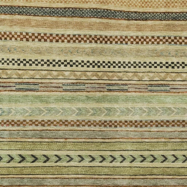 HomeRoots 10' Washable Beige and Taupe Striped Area Rug - Durable Indoor/Outdoor Decor for High-Traffic Spaces 615325