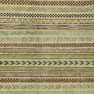 HomeRoots 10' Washable Beige and Taupe Striped Area Rug - Durable Indoor/Outdoor Decor for High-Traffic Spaces 615325
