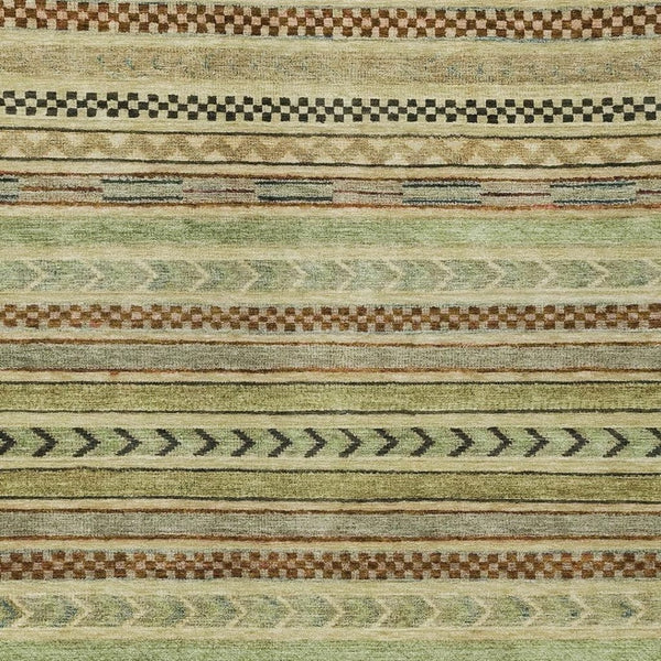 HomeRoots 10' Washable Beige and Taupe Striped Area Rug - Durable Indoor/Outdoor Decor for High-Traffic Spaces 615325