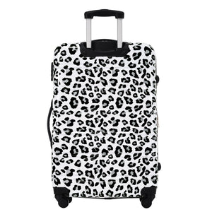 English Elm Hardshell Polycarbonate Luggage Set Three Piece Spinner Suitcases with Tsa Lock White+Black Leopard N732P218227B