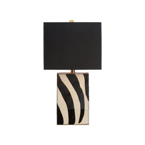 Wildwood Safari Zebra Accent Lamp Right-Oriented | Compact 23"H Table Light, Bold Black-White Print For Rooms 61543