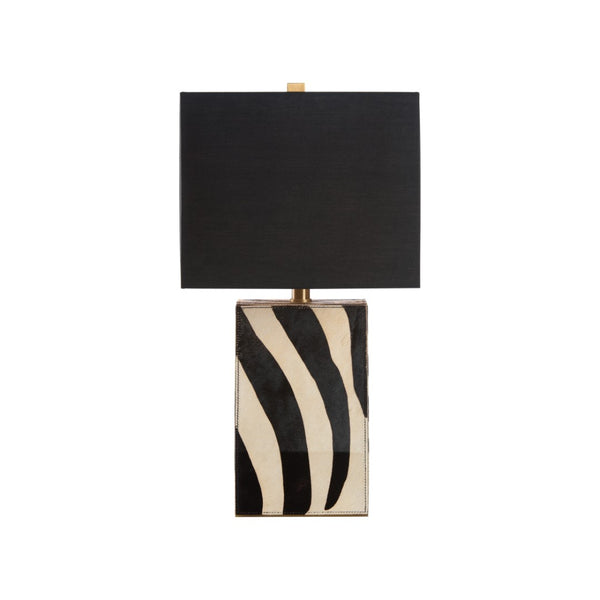 Wildwood Safari Zebra Accent Lamp Right-Oriented | Compact 23"H Table Light, Bold Black-White Print For Rooms 61543