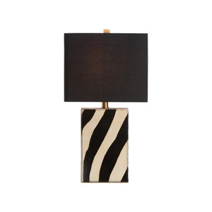 Wildwood Safari Zebra Accent Lamp Right-Oriented | Compact 23"H Table Light, Bold Black-White Print For Rooms 61543