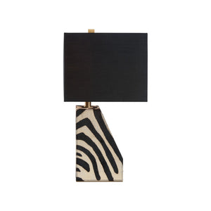 Wildwood Safari Zebra Accent Lamp Right-Oriented | Compact 23"H Table Light, Bold Black-White Print For Rooms 61543