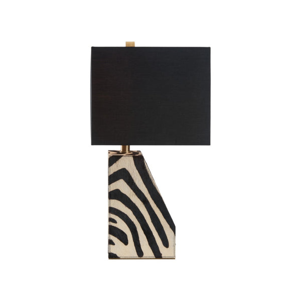 Wildwood Safari Zebra Accent Lamp Right-Oriented | Compact 23"H Table Light, Bold Black-White Print For Rooms 61543