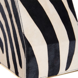 Wildwood Safari Zebra Accent Lamp Right-Oriented | Compact 23"H Table Light, Bold Black-White Print For Rooms 61543