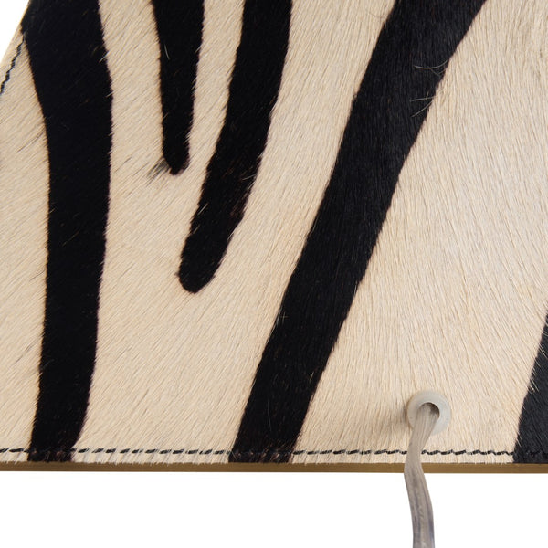 Wildwood Safari Zebra Accent Lamp Right-Oriented | Compact 23"H Table Light, Bold Black-White Print For Rooms 61543