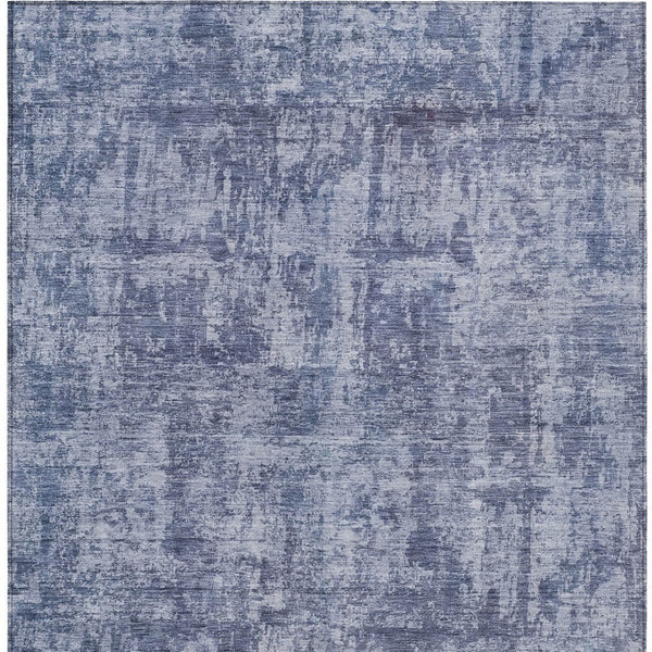 HomeRoots 5' Blue and Ivory Abstract Area Rug - Stylish, Washable Design for Indoor and Outdoor Spaces 5' X 8' 615441