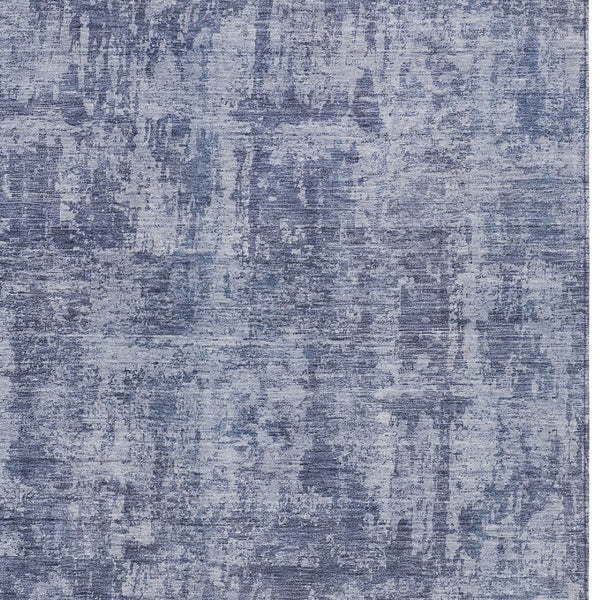 HomeRoots 5' Blue and Ivory Abstract Area Rug - Stylish, Washable Design for Indoor and Outdoor Spaces 8' X 10' 615443