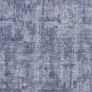 HomeRoots 5' Blue and Ivory Abstract Area Rug - Stylish, Washable Design for Indoor and Outdoor Spaces 9' X 12' 615444