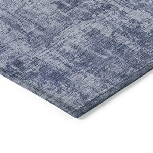 HomeRoots 5' Blue and Ivory Abstract Area Rug - Stylish, Washable Design for Indoor and Outdoor Spaces 10' X 14' 615445