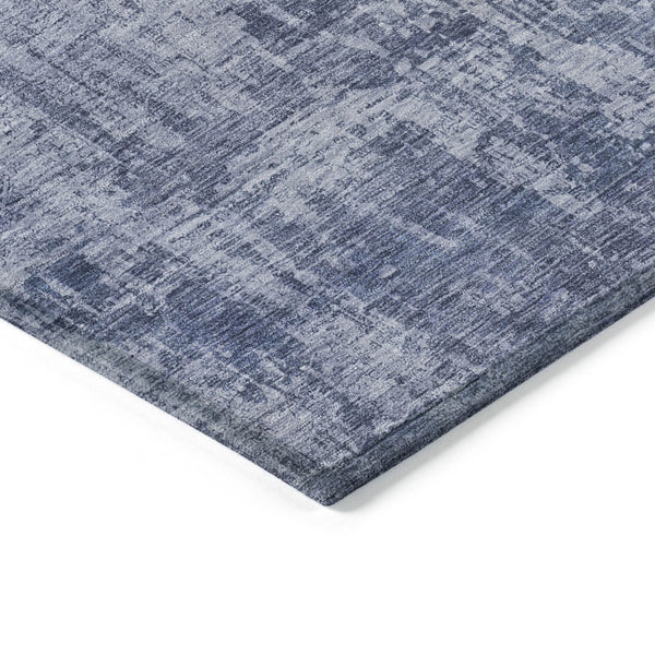 HomeRoots 5' Blue and Ivory Abstract Area Rug - Stylish, Washable Design for Indoor and Outdoor Spaces 10' X 14' 615445