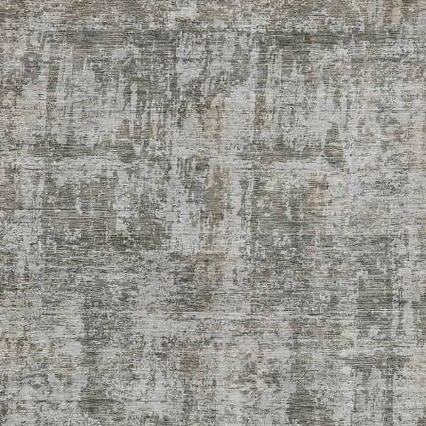 HomeRoots 5' Modern Pewter and Ivory Abstract Washable Area Rug for Indoor and Outdoor High-Traffic Spaces 5' X 8' 615447
