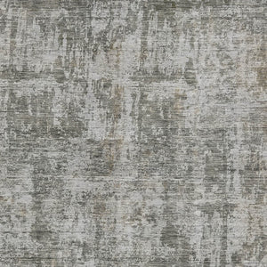 HomeRoots 5' Modern Pewter and Ivory Abstract Washable Area Rug for Indoor and Outdoor High-Traffic Spaces 9' X 12' 615450