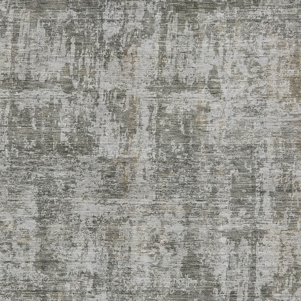 HomeRoots 5' Modern Pewter and Ivory Abstract Washable Area Rug for Indoor and Outdoor High-Traffic Spaces 9' X 12' 615450