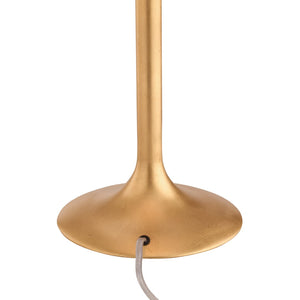 Wildwood Avalon Sculptural Table Lamp With Gold Leaf Discs And Tapered Shade For Warm Ambient Lighting 61547