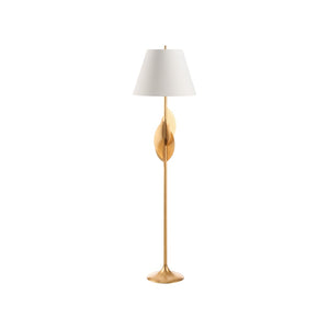 Wildwood Avalon Gold Leaf Floor Lamp With Layered Disc Accents, Tapered Shade & Slim 67.5" Sculptural Silhouette 61548