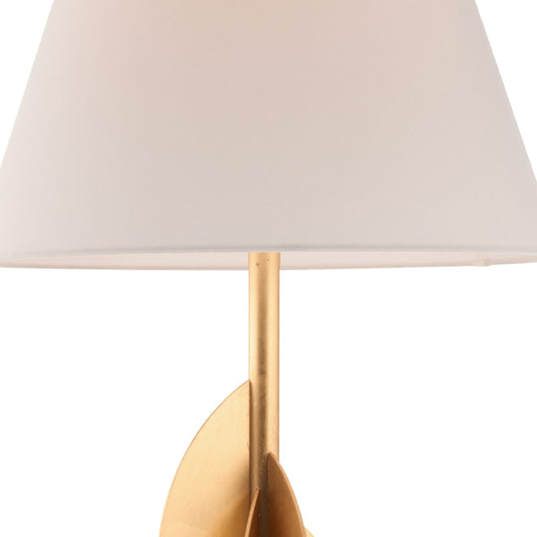 Wildwood Avalon Gold Leaf Floor Lamp With Layered Disc Accents, Tapered Shade & Slim 67.5" Sculptural Silhouette 61548