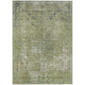 HomeRoots 5' Artichoke Green and Beige Abstract Indoor Outdoor Area Rug - Stylish, Washable, and Durable Design 5' X 8' 615489