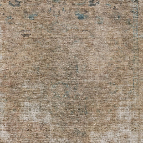 HomeRoots 5' Modern Beige and Taupe Abstract Washable Area Rug for Indoor and Outdoor Versatile Spaces 5' X 8' 615495