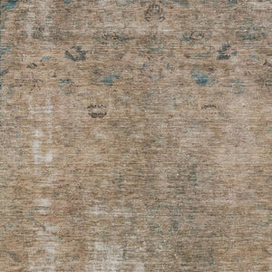 HomeRoots 5' Modern Beige and Taupe Abstract Washable Area Rug for Indoor and Outdoor Versatile Spaces 8' X 10' 615497
