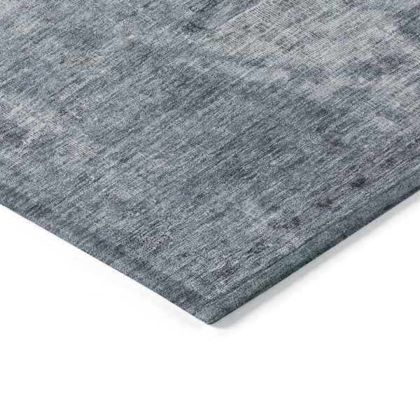 HomeRoots 5' Blue and Gray Abstract Area Rug - Washable, Stain-Resistant, Perfect for Indoor and Outdoor Spaces 5' X 8' 615501