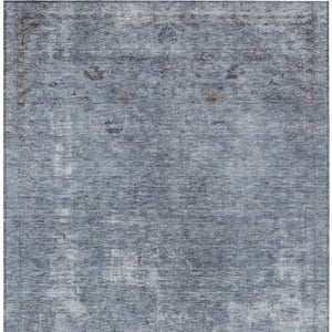 HomeRoots 5' Blue and Gray Abstract Area Rug - Washable, Stain-Resistant, Perfect for Indoor and Outdoor Spaces 10' X 14' 615505