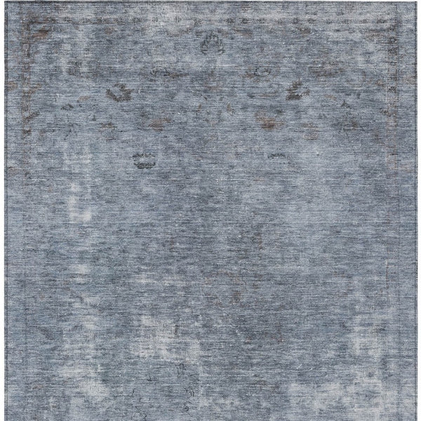 HomeRoots 5' Blue and Gray Abstract Area Rug - Washable, Stain-Resistant, Perfect for Indoor and Outdoor Spaces 10' X 14' 615505