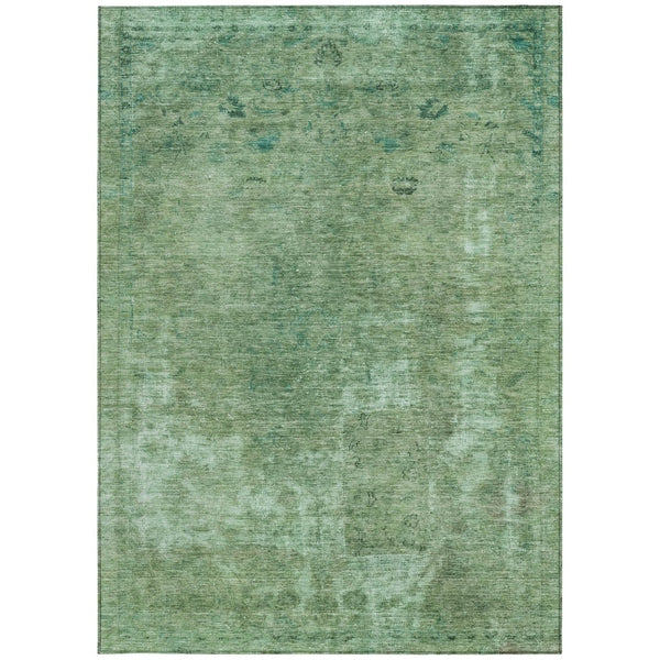 HomeRoots 5' Abstract Sage & Mint Green Area Rug - Stylish, Washable, Indoor/Outdoor, Durable & Easy-Care Design 5' X 8' 615507