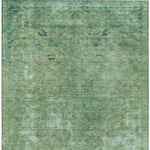 HomeRoots 5' Abstract Sage & Mint Green Area Rug - Stylish, Washable, Indoor/Outdoor, Durable & Easy-Care Design 5' X 8' 615507