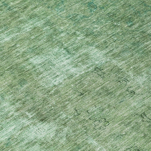 HomeRoots 5' Abstract Sage & Mint Green Area Rug - Stylish, Washable, Indoor/Outdoor, Durable & Easy-Care Design 8' Round 615508