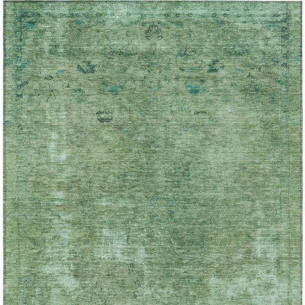 HomeRoots 5' Abstract Sage & Mint Green Area Rug - Stylish, Washable, Indoor/Outdoor, Durable & Easy-Care Design 8' X 10' 615509