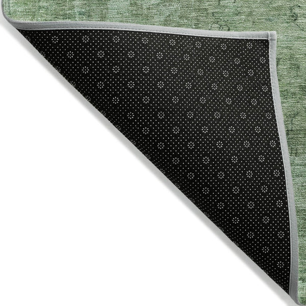 HomeRoots 5' Abstract Sage & Mint Green Area Rug - Stylish, Washable, Indoor/Outdoor, Durable & Easy-Care Design 8' X 10' 615509