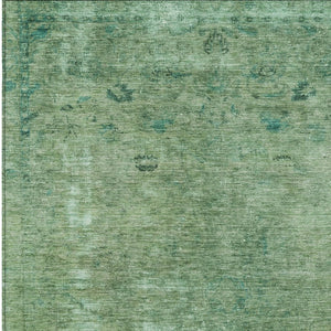 HomeRoots 5' Abstract Sage & Mint Green Area Rug - Stylish, Washable, Indoor/Outdoor, Durable & Easy-Care Design 8' X 10' 615509