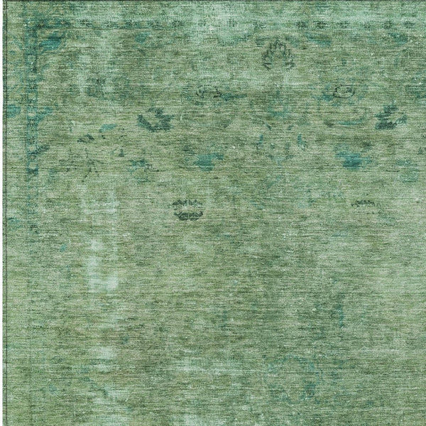 HomeRoots 5' Abstract Sage & Mint Green Area Rug - Stylish, Washable, Indoor/Outdoor, Durable & Easy-Care Design 8' X 10' 615509