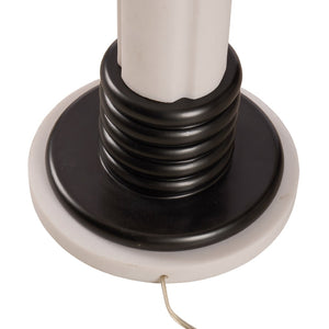 Wildwood Dorton Sculptural Floor Lamp - 60.5" Slim Stacked Resin Base, Matte White & Black Accents, Warm Ambient Light 61551