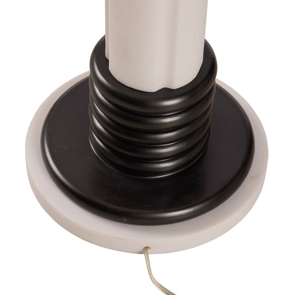 Wildwood Dorton Sculptural Floor Lamp - 60.5" Slim Stacked Resin Base, Matte White & Black Accents, Warm Ambient Light 61551