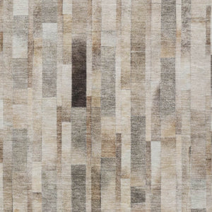 HomeRoots 5' Durable Taupe and Gray Striped Indoor-Outdoor Area Rug - Washable, Versatile & Stain-Resistant 8' X 10' 615527