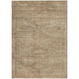 HomeRoots 5' Beige and Taupe Aztec Washable Area Rug – Versatile Indoor/Outdoor Design for Any Space 5' X 8' 615537