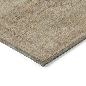 HomeRoots 5' Beige and Taupe Aztec Washable Area Rug – Versatile Indoor/Outdoor Design for Any Space 8' X 10' 615539