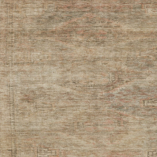 HomeRoots 5' Beige and Taupe Aztec Washable Area Rug – Versatile Indoor/Outdoor Design for Any Space 8' X 10' 615539