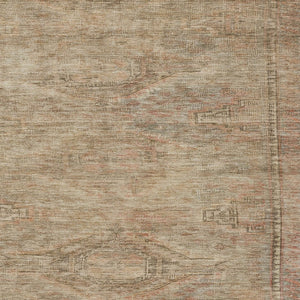 HomeRoots 5' Beige and Taupe Aztec Washable Area Rug – Versatile Indoor/Outdoor Design for Any Space 9' X 12' 615540
