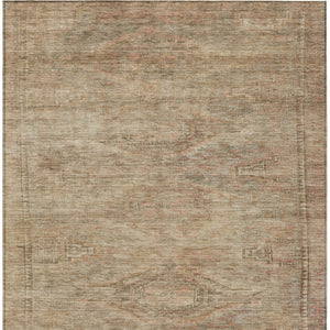HomeRoots 5' Beige and Taupe Aztec Washable Area Rug – Versatile Indoor/Outdoor Design for Any Space 10' X 14' 615541